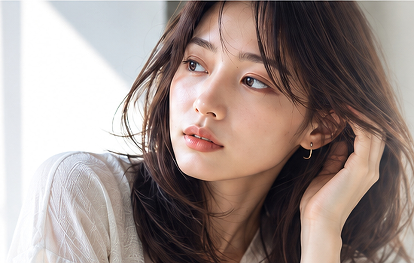ナチュラルなショートヘアスタイル